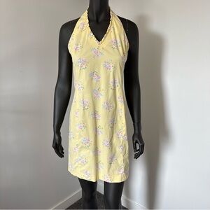 8. Ralph Lauren Yellow Floral Halter Dress | Size 8